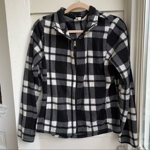 Plaid Fleece zip up